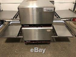 Lincoln Impinger Double Stack 1301 Conveyor Pizza Sub Single Phase Oven NICE