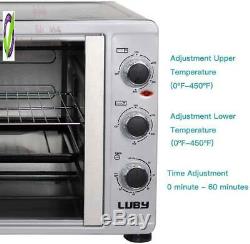 Luby Lar Toaster Oven Countertop French Door Designed, 18 Slices, 14'' Pizza, 20