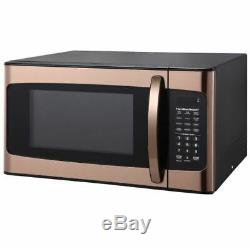 Microwave Oven Kitchen Powerful Cook Food Beverage Popcorn Pizza Copper Gold RV