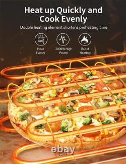 Multifunctional Electric Pizza Ovens Double 2 Deck Toaster Bake Broil Oven 3000W