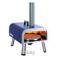 NAIZEA Pizza Oven Stainless Steel Pizza Grill, Wood Pellet Fired Pizza Maker Oven
