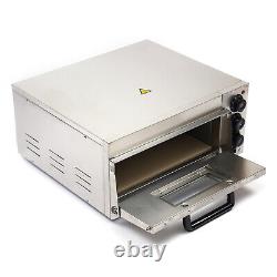 NEW 1500W Electric Pizza Oven Single Deck Fire Stone Bread Toaster Commercial