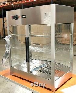 NEW 25 Commercial Dry Warmer Display Case For Hot Food Pizza Snack 3 Shelf