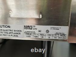 Nemco pizza warmer, 33 1/2 Tall, 19 1/2 deep, 4 inch legs. Pizza turner & lights