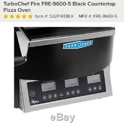 New 2019 Turbochef Fire Countertop Pizza Oven FRE 9600-5 Made in Italy Black