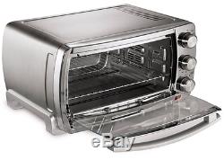 New Countertop Toaster Oven Stainless Steel Chrome Convection Kitchen Pizza Oven