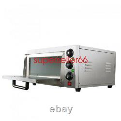 New FDA 2000W Electric Commercial Countertop Single Pizza Oven, Stainless Steel