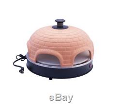 New Mini Pizza Oven, Electric Countertop Ovens With Real Stone & Terracotta Dome