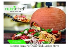 NutriChef Electric Pizza Maker Pit Oven Stove Cooking Countertop Tabletop 1100W