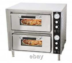 OMCAN 240V 18 DUAL DECK Electric Commercial Countertop Pizza & Baking Oven NEW