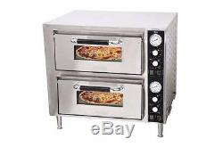 Omcan 39580 PE-CN-3200-D Commercial Double Chamber Countertop 18 Pizza Oven