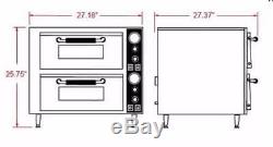 Omcan 39580 PE-CN-3200-D Commercial Double Chamber Countertop 18 Pizza Oven
