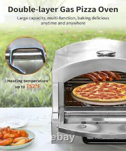Outdoor Countertop Double Layer Gas Pizza Ovens Portable Propane Pizza Oven