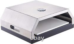 Outdoor Pizza Oven Grill Top Pizza Oven with Stone for Gas or Charcoal Grill