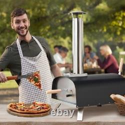 Outdoor Pizza Oven Pellet Grill Portable Smoker Grill Charcoal Wood BBQ Smoker