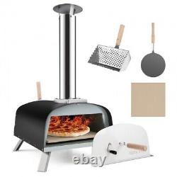 Outdoor Pizza Oven Pellet Grill Portable Smoker Grill Charcoal Wood BBQ Smoker