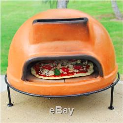 Outdoor Pizza Oven Wood Burning Fired Clay Grill Stove Brick Table Counter Top