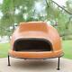 Outdoor Pizza Oven Wood Burning Rustic Liso Round Smooth With Ember Rake And Stand