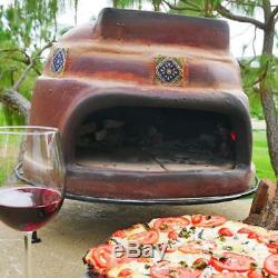 Outdoor Pizza Oven Wood Fired Burning Brick Terracotta Clay Counter Top Table