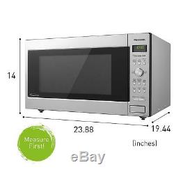 Panasonic 1250W Microwave Oven Cooking Frozen Vegetables Pizza Pasta 2.2 Cu. Ft