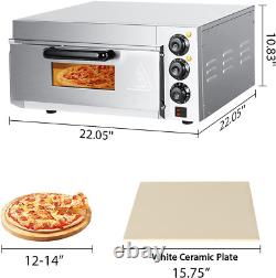 Pizza Oven Countertop Indoor 23'' Stainless Steel Commercial Pizza Oven Single L
