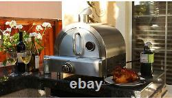 Pizza Oven In Silver Stainless Steel Countertop Propane