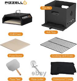 Pizza Oven Kit 4 in 1 Multipurpose, Portable Grill Top Pizza Oven for Gas, Wood