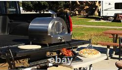 Portable Pizza Oven Countertop Propane Gas Stainless Steel Temperature Gauge