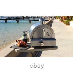 Portable Pizza Oven Countertop Propane Gas Stainless Steel Temperature Gauge