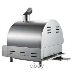Portable Pizza Oven Propane Gas Silver Stainless Steel Commercial Countertop