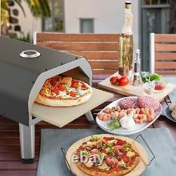 Resvin Commercial Countertop Gas Propane Pizza Oven 12 Stainless Steel+Pizza