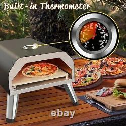 Resvin Commercial Countertop Gas Propane Pizza Oven 12 Stainless Steel+Pizza