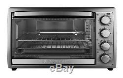 Rotisserie Convection Oven Countertop Fast Cooking Broil Chicken Ham Bake Pizza