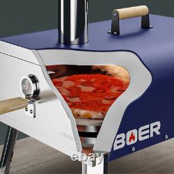 SLSY Outdoor Pizza Oven, Pizza Grill for 13 Pizza, Wood Pellet Fired Pizza Cooker