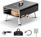 SLSY Pizza Oven Outdoor, 16 Gas & Wood Outdoor Pizza Ovens Rotating 3-Layer Oven