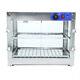 Samger Commercial Countertop 2-Tier Food Pizza Warmer Display Cabinet Case 750W