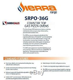 Sierra Range SRPO-36G Countertop Gas Pizza Oven with Ceramic Decks 36 wide