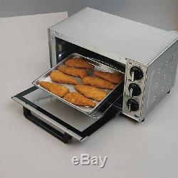 Stainless Steel Countertop Toaster Oven 4-Slice Baking Cooking Pizza Maker Large
