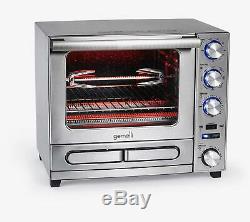 The Gemelli Twin Convection Oven with Built-In Pizza Drawer Rotisserie Counter Top