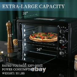 Toaster Oven 20L Capacity Countertop Bake Broil Toast Pizza with Timmer