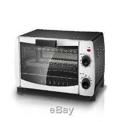 Toaster Oven 4 Slice Pan Baking Rack Kitchen Countertop Pizza White 12 Litre New