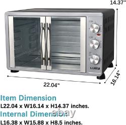 Toaster Oven Countertop French Door Designed 55L 18 Slices 14'' Pizza 20lb