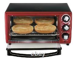 Toaster Oven Mini 5 Settings 4 Slice Toast Bake Broil 9 Pizza Countertop