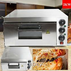 USED! Single Deck Stainless Steel Pizza Oven Electric Pizza Maker 2KW damaged US