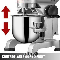 VEVOR 3 Speed Commercial Dough Food Mixer 15Qt Electric Stand Mixer Pizza Bakery