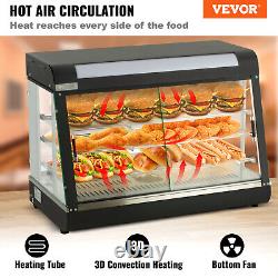 VEVOR 3-Tier 35 Commercial Food Warmer Display Countertop Pizza Cabinet 1200W