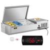 VEVOR 40-71 Countertop Refrigerated Salad Pizza Prep Station with Stainless Cover
