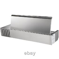 VEVOR 60 Countertop Refrigerated Prep Station Salad Pizza 8 Pan Stainless Cover