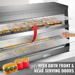 VEVOR 60 Food Court Restaurant Heated Food Pizza Display Warmer Cabinet Case