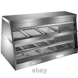 VEVOR 60 Food Court Restaurant Heated Food Pizza Display Warmer Cabinet Case